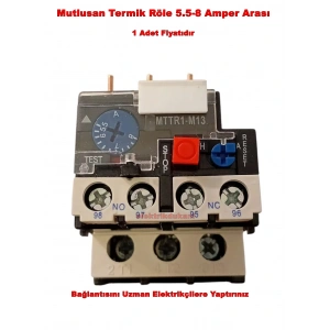MUTLUSAN 5.5~8A Termik Röle (8 Amper Motor Koruma Termiği)