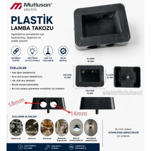 MUTLUSAN Plastik Lamba Takozu (14-18 mm Çıkışlı Plastik Pater)
