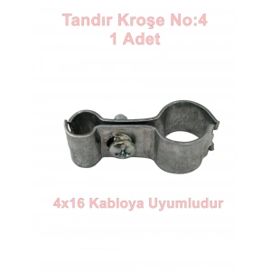 MUTLUSAN Tandır Kroşe No:4 Antigron Çelik Tel Kroşesi (4x16)