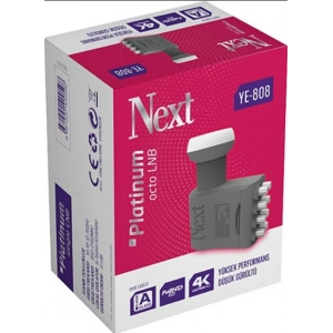 NEXT YE-808 8li Platinum Sekizli LNB 0.1dB Full HD 4K Universal LNBF Kaliteli (Elenbi)