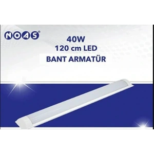 NOAS 120cm 40w Yatay Led Bant Armatür BEYAZ 6500k IP20 220V