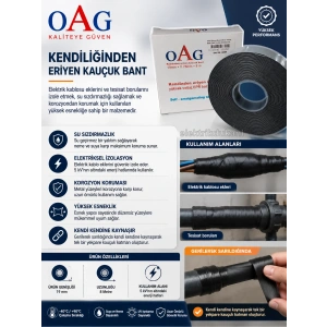 OAG Eriyen Bant 19x0.76mm 8mt (DAR) Kablo İzalasyonu İçin Kendiliğinden Eriyen Bant