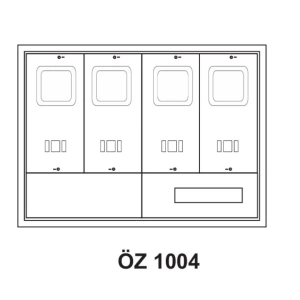 ÖZPA 1004 Sıva Altı 4 Monofaze Sayaçlı Elektrik Panosu S. A.