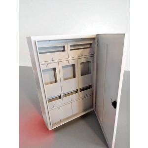 ÖZPA 1733 Sıva Üstü 3 Trifaze Sayaçlı 30 Otomatlı Elektrik Panosu IP40 S. Ü.  (3lü Üçlü Trifaze Pano Kare Buat Yerli)