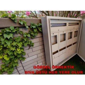 ÖZPA 1734 Sıva Üstü 4 Trifaze Sayaçlı 40 Otomatlı Elektrik Panosu IP40 S. Ü. (4lü Dörtlü Trifaze Pano Kare Buat Yerli)