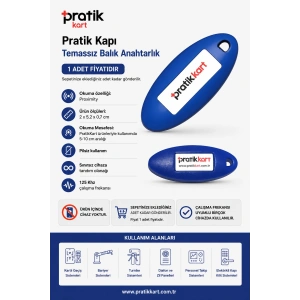 PRATİK KAPI TEMASSIZ BALIK ANAHTARLIK
