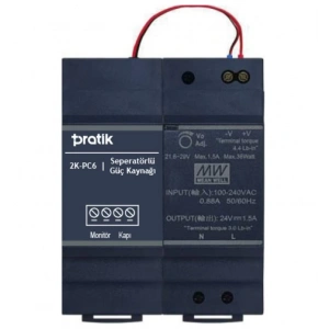 PRATİKPLUS Görüntülü Konuşma Sistemi Güç Kaynağı Trafosu Seperatörlü 21.6-29v Dc