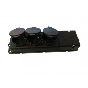 SCHNEİDER 1x16A Üçlü Kauçuk Monofaze Kapaklı Seyyar Grup Priz IP44