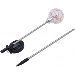 Solar Güneş Enerjili GÜNIŞIĞI 2li Paket Top Fanus Şekilli Bahçe Armatürü Çim Kazıklı  IP65 (3500k 2 Adet Gün Işığı Sarı Işık)