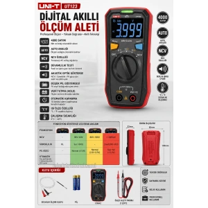 UNI-T Dijital Akıllı Ölçü Aleti Otomatik Kapanma NCV + Isı Ölçme