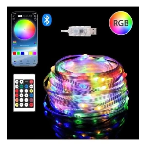 USB Girişli RGB Şerit Led Seti 10 mt IP 68 APP Kontrol Blue Tooth