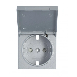 VİKO ARTLİNE NOVELLA/TRENDA GÜMÜŞ KAPAKLI TOPRAKLI PRİZ KAPAK Ç.K.