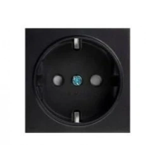 VİKO ARTLİNE NOVELLA/TRENDA SİYAH TOPRAKLI PRİZ KAPAK Ç.K.