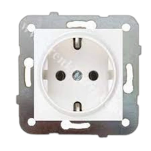 VİKO Karre / Meridian Beyaz Topraklı  Priz (Çerçevesiz)