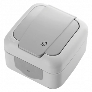 VİKO Palmiye Nemliyer Kapaklı Topraklı Priz IP54