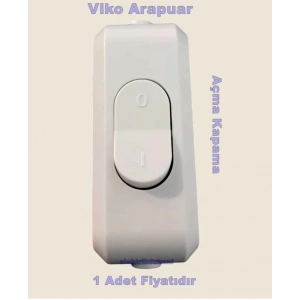 VİKO Plastik Ara Puar Anahtar BEYAZ (FAR Tik Tak)