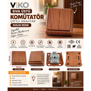 VİKO VERA MAUN SIVA ÜSTÜ KOMÜTATÖR