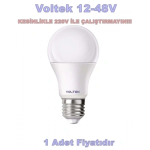 VOLTEK 12v-24v-48v Ac / Dc E-27 Led Ampul 9W 6500k Beyaz