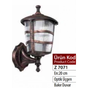 ZERPA ÜÇGEN DUVAR APLİK BAKIR ESKİTME