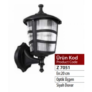 ZERPA ÜÇGEN DUVAR APLİK SİYAH