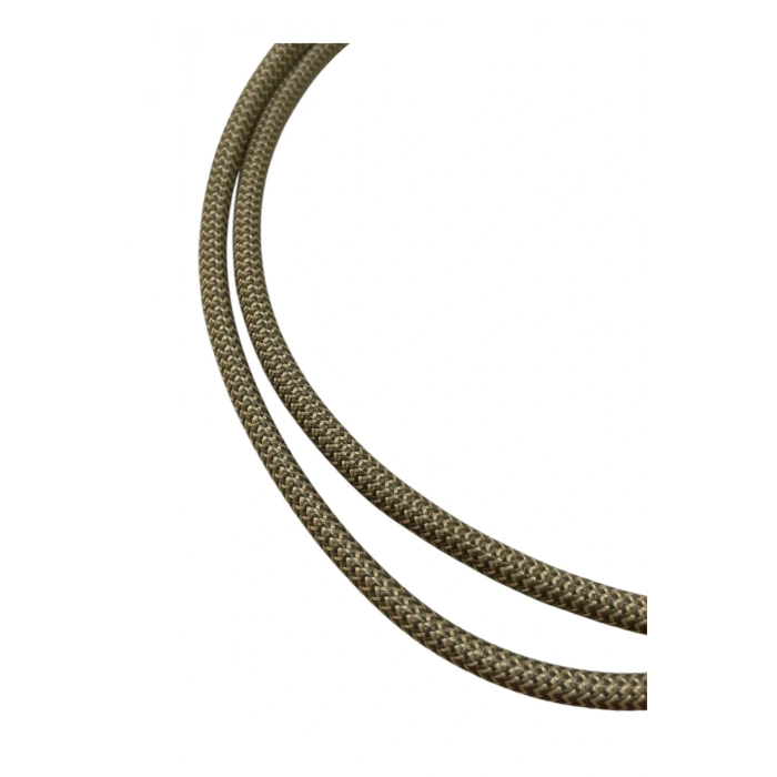 Dekoratif Kumaş Aydınlatma Elektrik Kablosu (2x0,50 TTR) (Haki Kahve Zigzag) 1 Metre