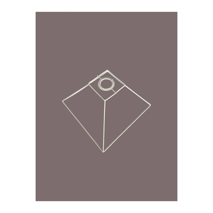 Kare Avize Teli , İskeleti (30x15 Cm) Beyaz Statik Boyalı (Duy Takımı Dahil)