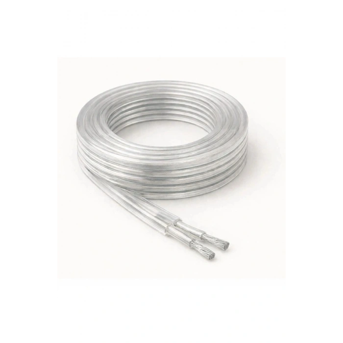 Şeffaf, Elektrik Kablosu Yassı Kablo (2x0,50 TTR Balık Sırtı Tip) (TAM BAKIR Kalaylı) 3 Metre