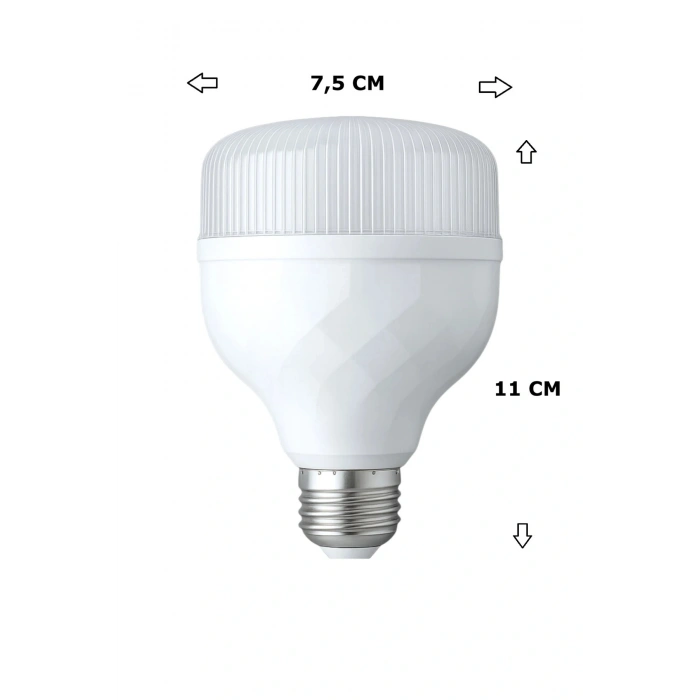 20W Torch Ampul E27 T-BULB Led Beyaz Renk 2400 Lümen