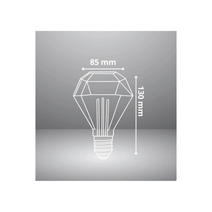 Elmas Tasarım E27 Rustik Ampul Vintage Amber 2700K (4,5W - 500 Lümen)-(KIRILMAZ PLASTİK GÖVDE)