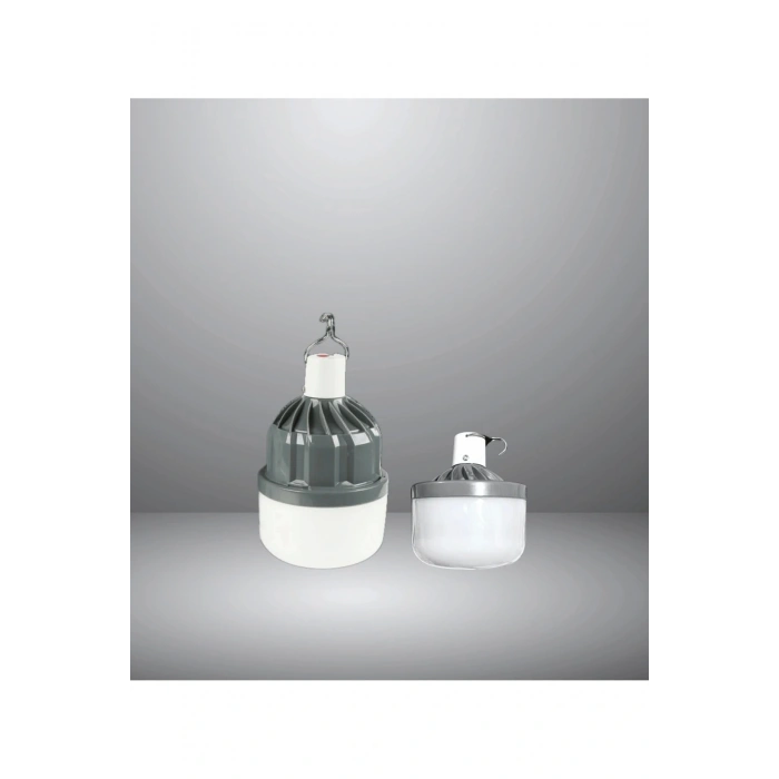 80 Watt Usb Şarjlı Kamp Ampulü - Kancalı Kamp Çadır Lambası 6500K (Teleskopik)