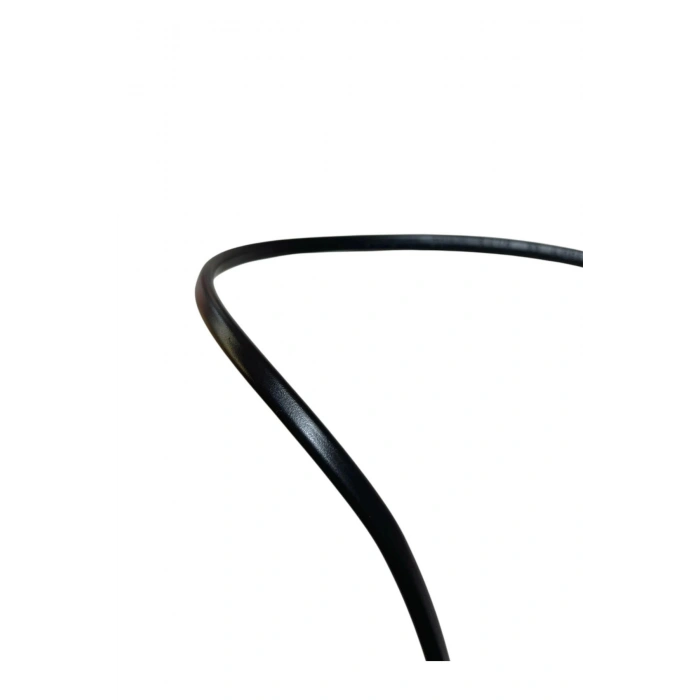 Aydınlatma Elektrik Kablosu Yassı Kablo (2x0,50 TTR Balık Sırtı Tip) (Tam Bakır) Siyah 3 Metre