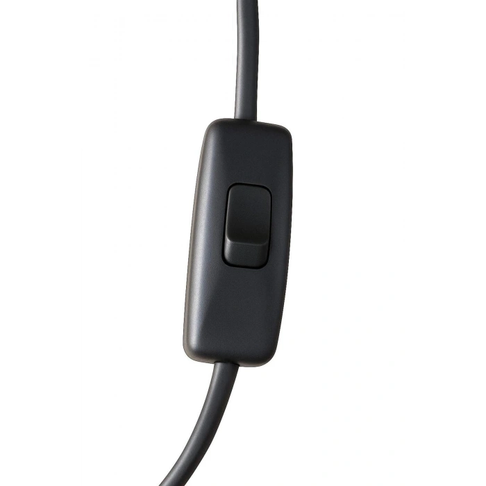 E14 Duylu 4 Metre Arapuarlı, Tuz Lambası Duyu Yaylı (2X0,50) (Siyah) 65W