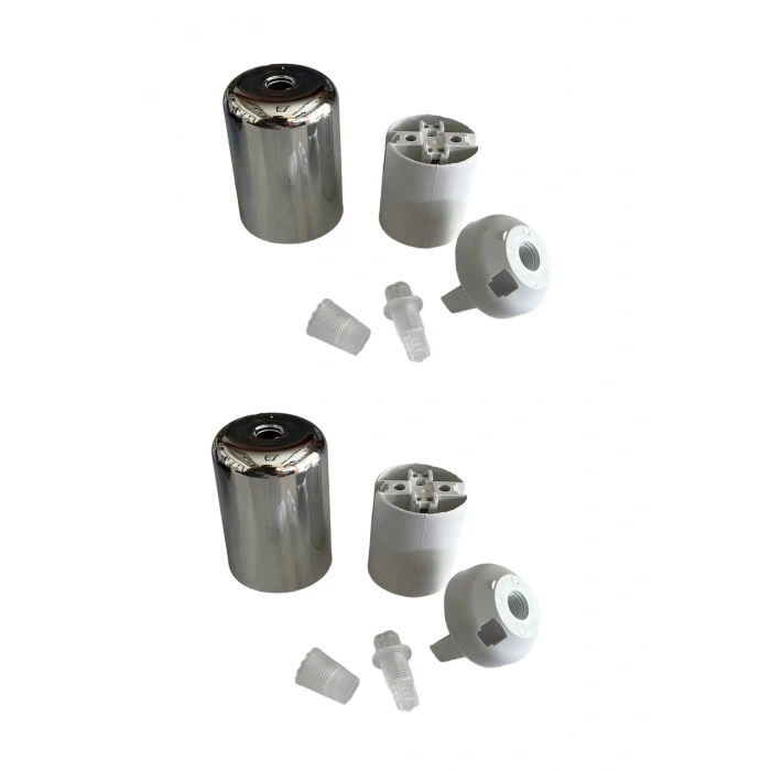 Duy Lalesi ve E27 Duy (Gümüş Renk) Plastik (2 ADET)