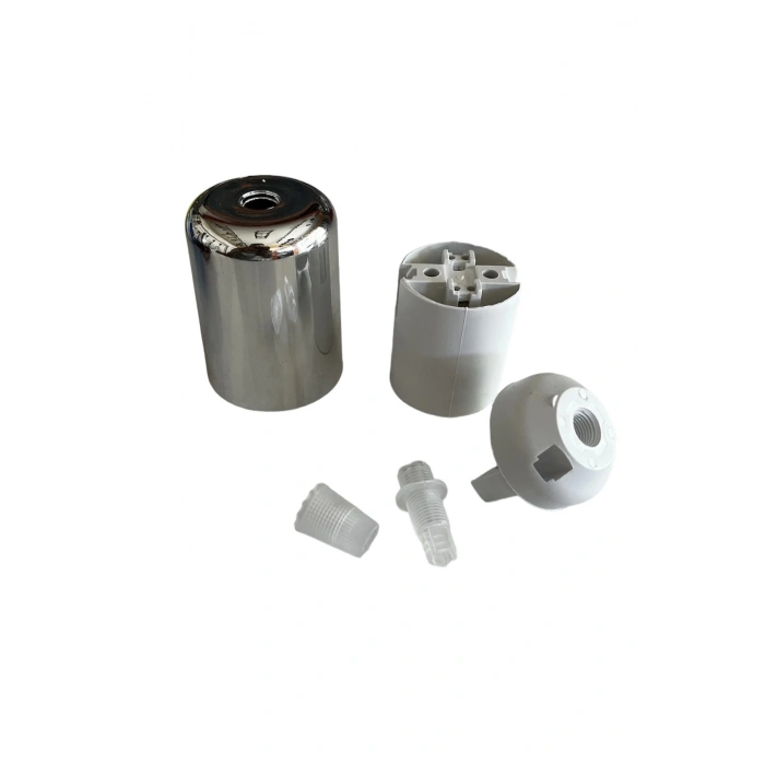 Duy Lalesi ve E27 Duy (Gümüş Renk) Plastik (2 ADET)