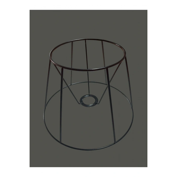 Konik Abajur Teli , İskeleti Siyah Statik Boyalı E27 (30 Cm)