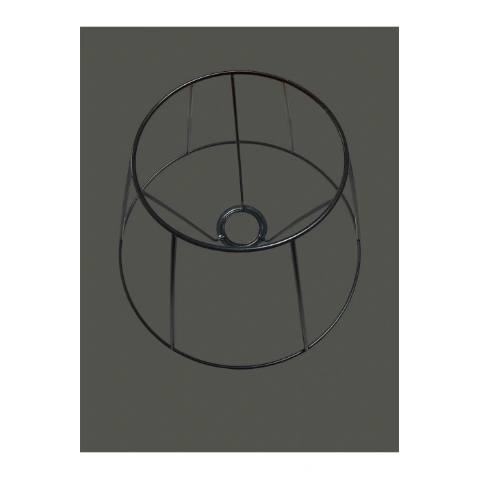 Konik Abajur Teli , İskeleti Siyah Statik Boyalı E27 (30 Cm)