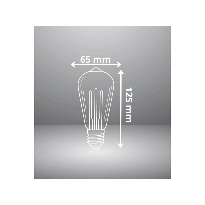 Armut Tasarım E27 Rustik Ampul Vintage Amber 2700K (4,5W - 500 Lümen)-(KIRILMAZ PLASTİK GÖVDE)