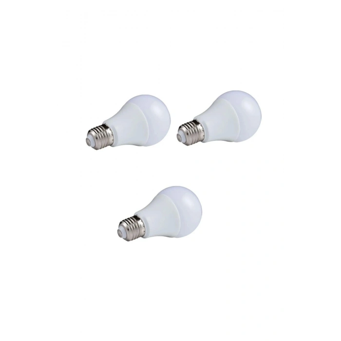 9W E27 Led Ampul 6500K Beyaz Işık (810 Lümen) (3 Adet)