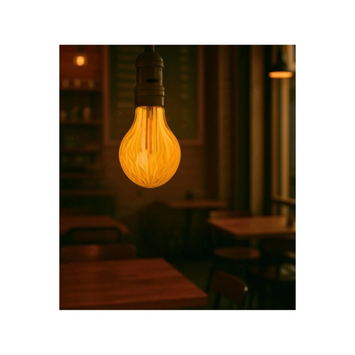 Mini Tasarım E27 Rustik Ampul Vintage Amber 2700K (4,5W - 500 Lümen)- (KIRILMAZ PLASTİK GÖVDE)
