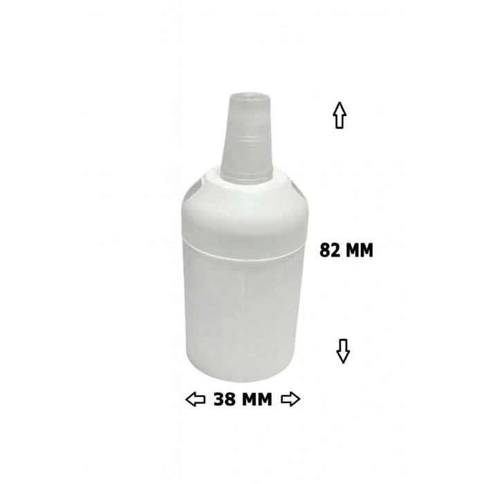 İtalyan Tip E27 Duy Vidasız Geçmeli Düz Bakalit Beyaz (250V-4A) 5 Adet