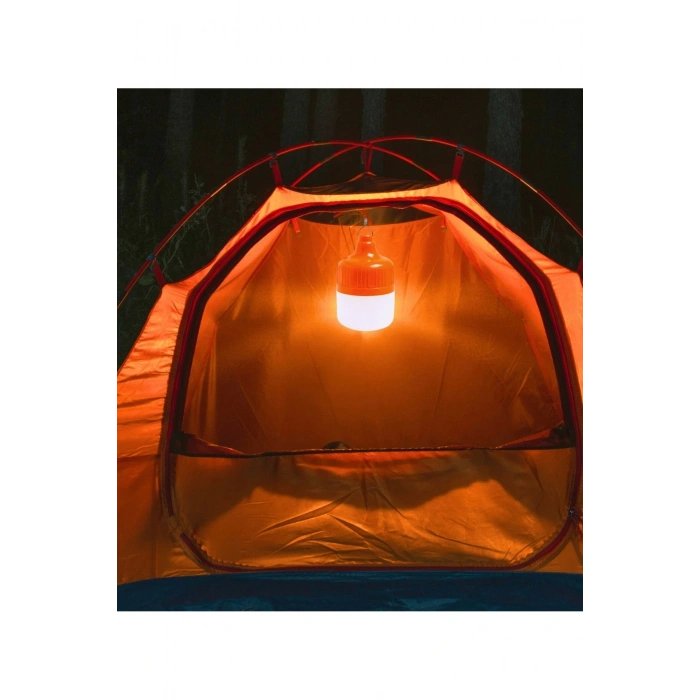50W Usb Şarjlı Kamp Ampulü - Şarjlı Kamp Çadır Lambası 6500K