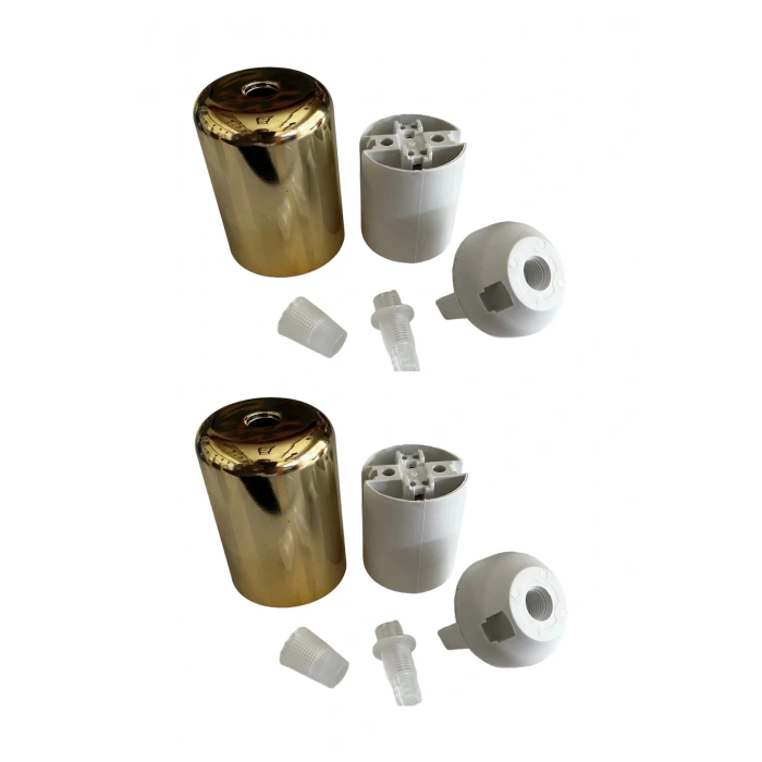 Duy Lalesi ve E27 Duy (Gold Renk) Plastik (2 ADET)