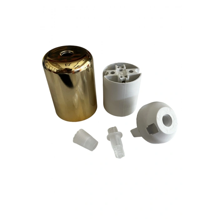 Duy Lalesi ve E27 Duy (Gold Renk) Plastik (2 ADET)