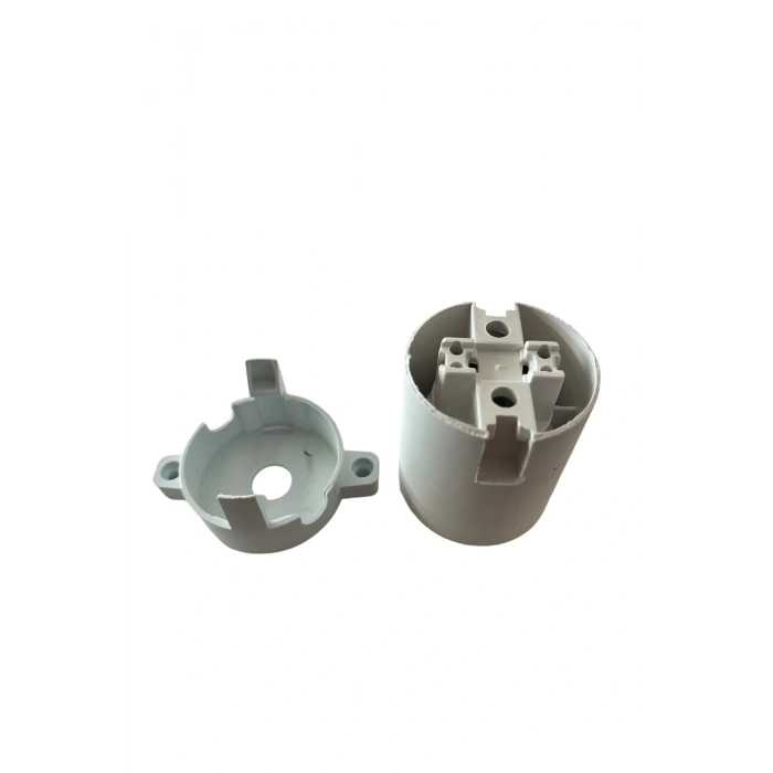 Sıva Üstü Duy E27 Vidasız Geçmeli Donanma Duyu Bakalit Beyaz (250V-4A) 5 Adet