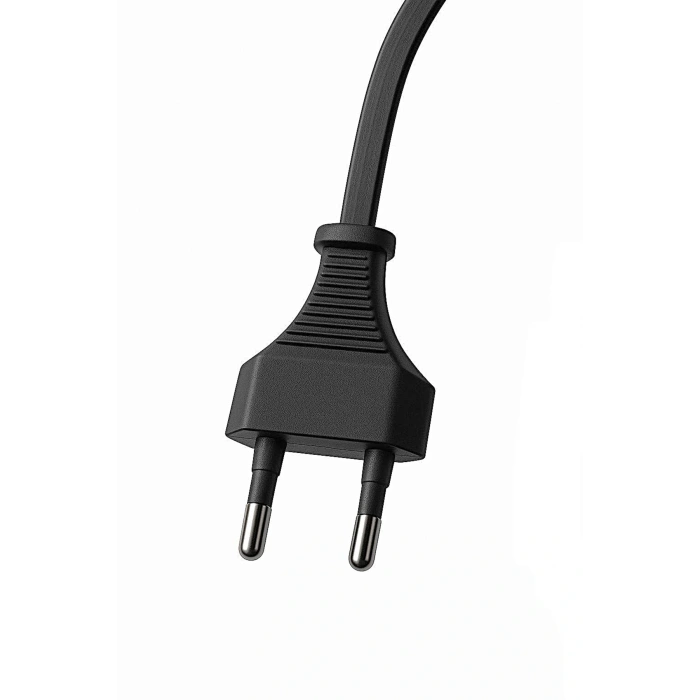 Fişli Arapuarlı Kablo (Yassı)- Anahtarlı (2X0,50) Siyah - 4 Metre