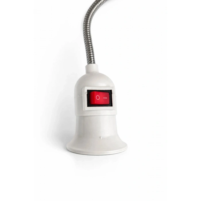 Duydan Anahtarlı Spiral Kıvrımlı, Fişli, E27 Duy Plastik (25Cm) 65 W