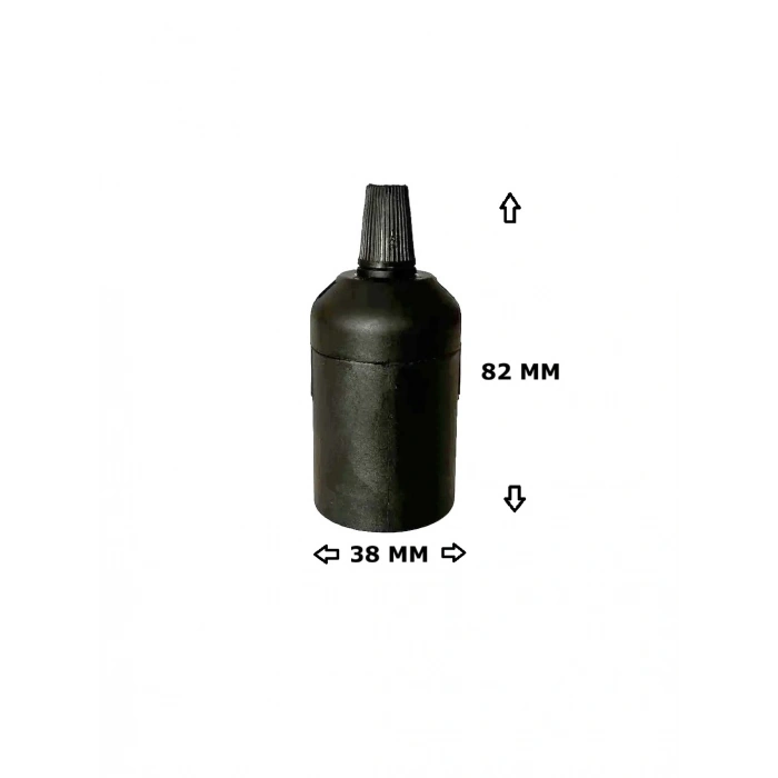 Sarkıt E27 Duy Takımı Düz Duy Mat Siyah 70cm Bakalit (1 Adet)