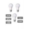 15W E27 Led Ampul 6500K Beyaz Işık (1350 Lümen) (3 Adet)