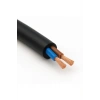 Aydınlatma Elektrik Kablosu (2x0,50 TTR Yuvarlak Tip) (Tam Bakır) Siyah 3 Metre