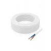 Aydınlatma Elektrik Kablosu (2x0,50 TTR Yuvarlak Tip) (Tam Bakır) Beyaz 3 Metre